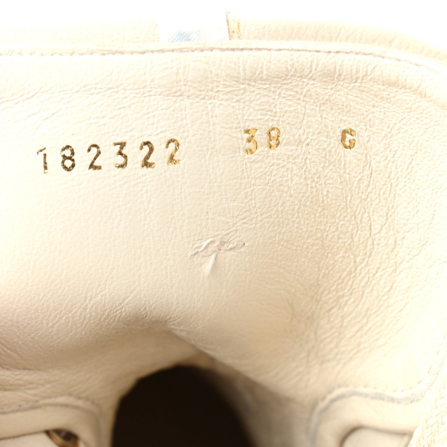 Calfskin Womens Web High Top Sneakers 38 White
