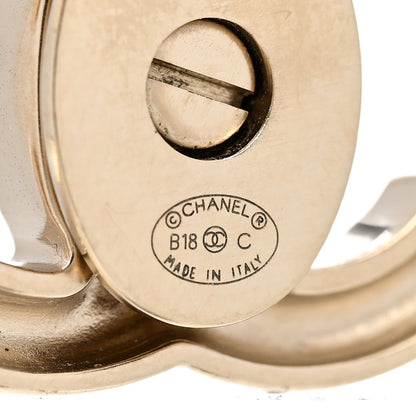 Chanel Metal CC Turnlock Interchangeable Earrings Gold 4 of 5