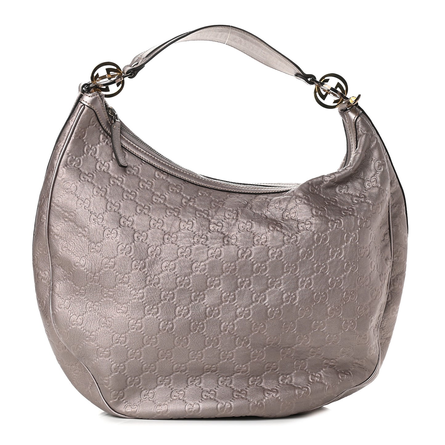 Metallic Guccissima GG Twins Hobo