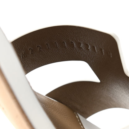 Hermes Calfskin Encens 50 Sandals 36 White 8 of 9
