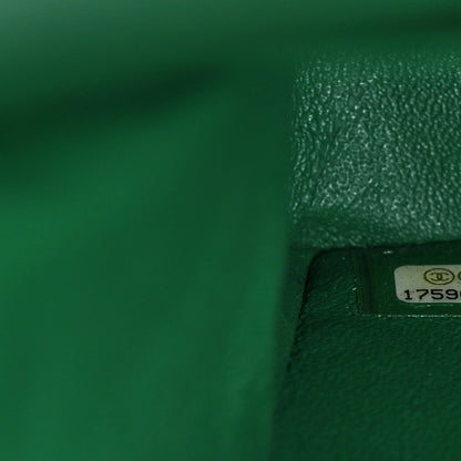 Chanel Lambskin Quilted Maxi Double Flap Green 7 of 10