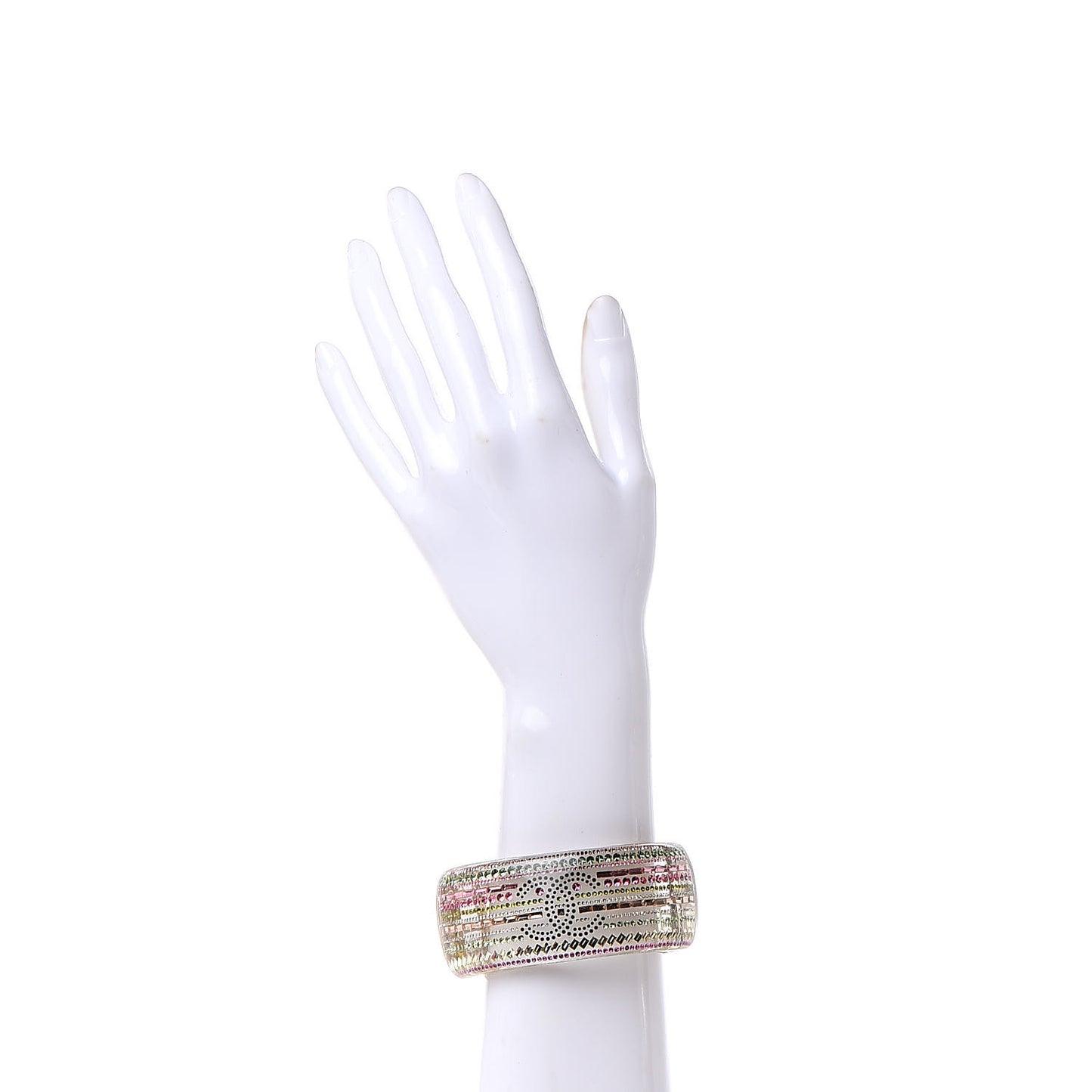 Crystal Resin Transparent CC Cuff Multicolor