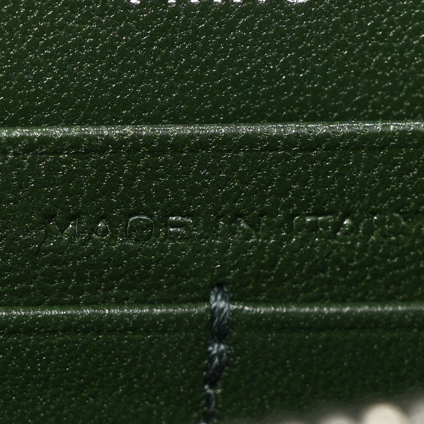 Velvet Crystal Monogram Kate Tassel Chain Wallet Dark Green