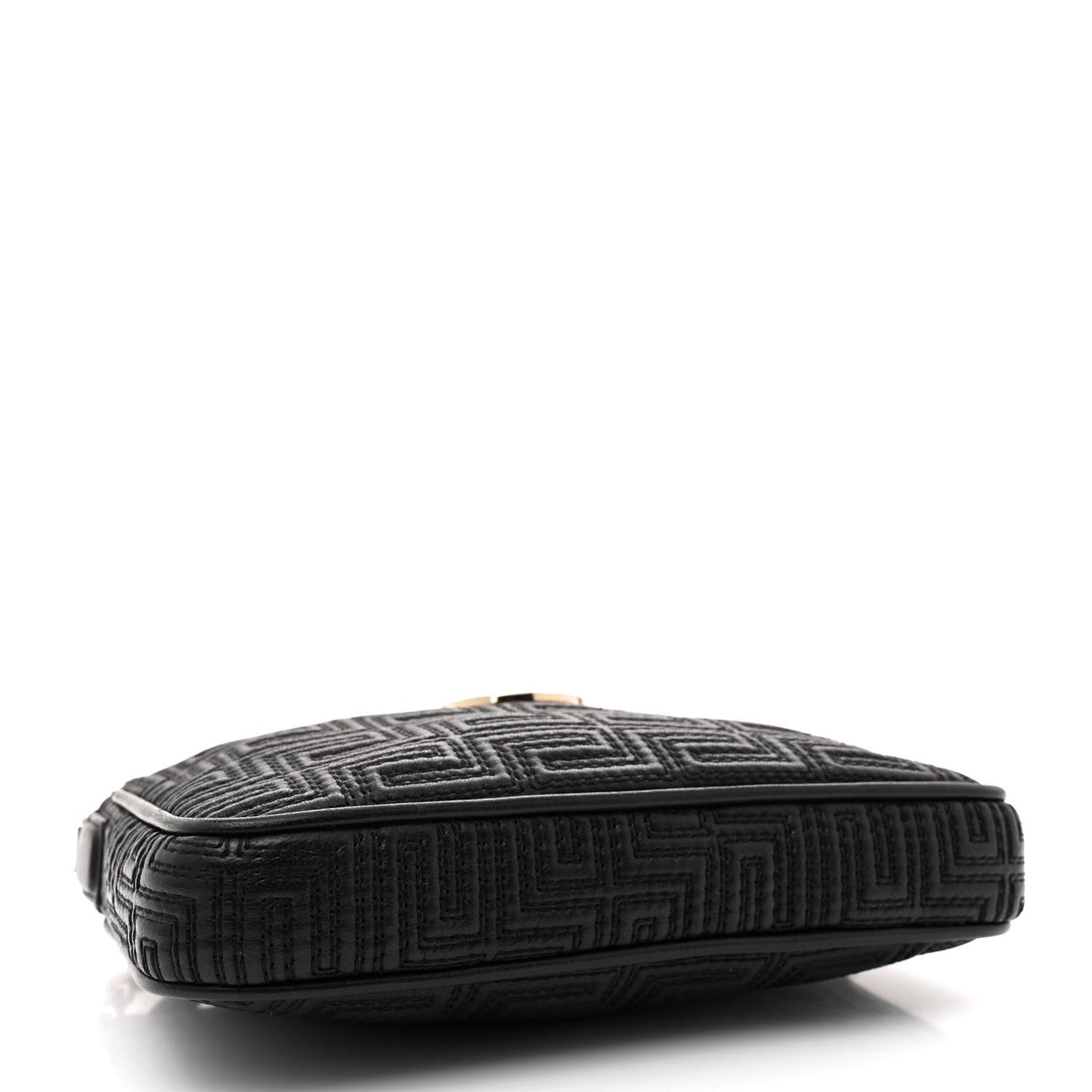 Calfskin Icon Quilted Crossbody Black