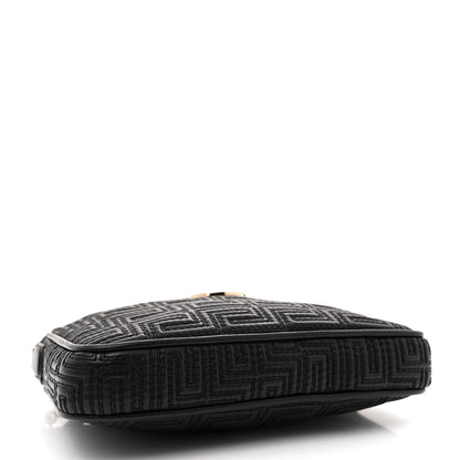 Versace Calfskin Icon Quilted Crossbody Black 4 of 12