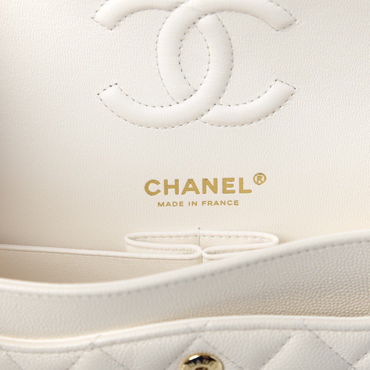 Chanel Caviar Quilted Small Double Flap White 8 of 11
