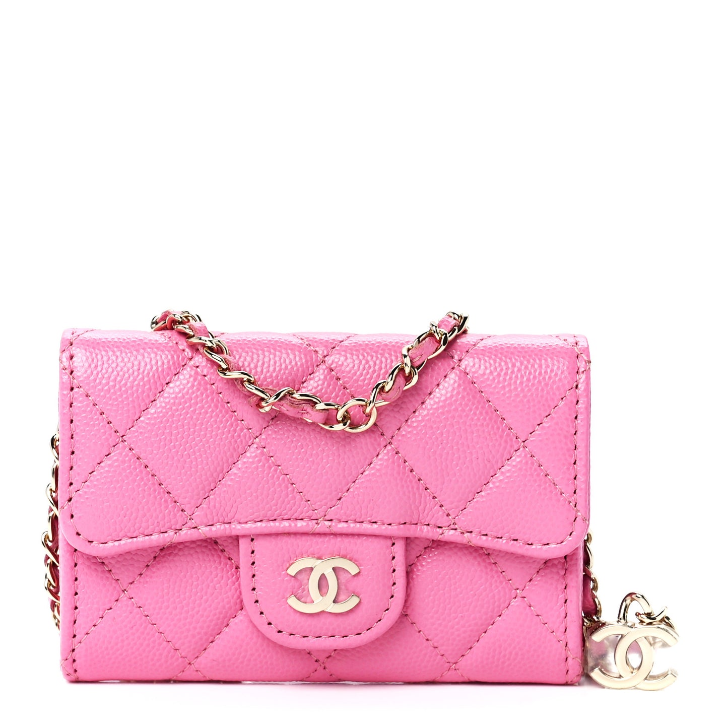 Caviar Quilted Belt Bag Pink