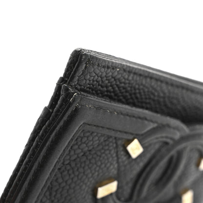 Chanel Caviar Quilted Filigree Card Holder Black 9 of 13
