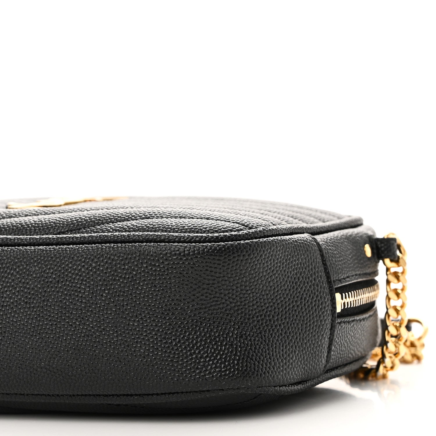 Saint Laurent Grain De Poudre Matelasse Monogram Mini Lou Camera Bag Black 9 of 10