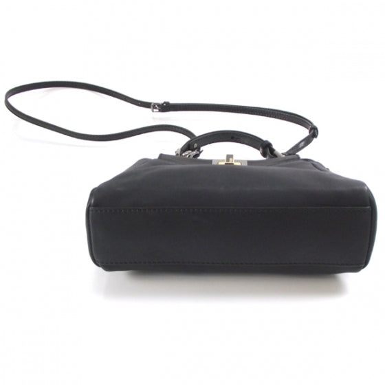 Fendi Nappa Mini Peekaboo Iconic Satchel Black 4 of 11