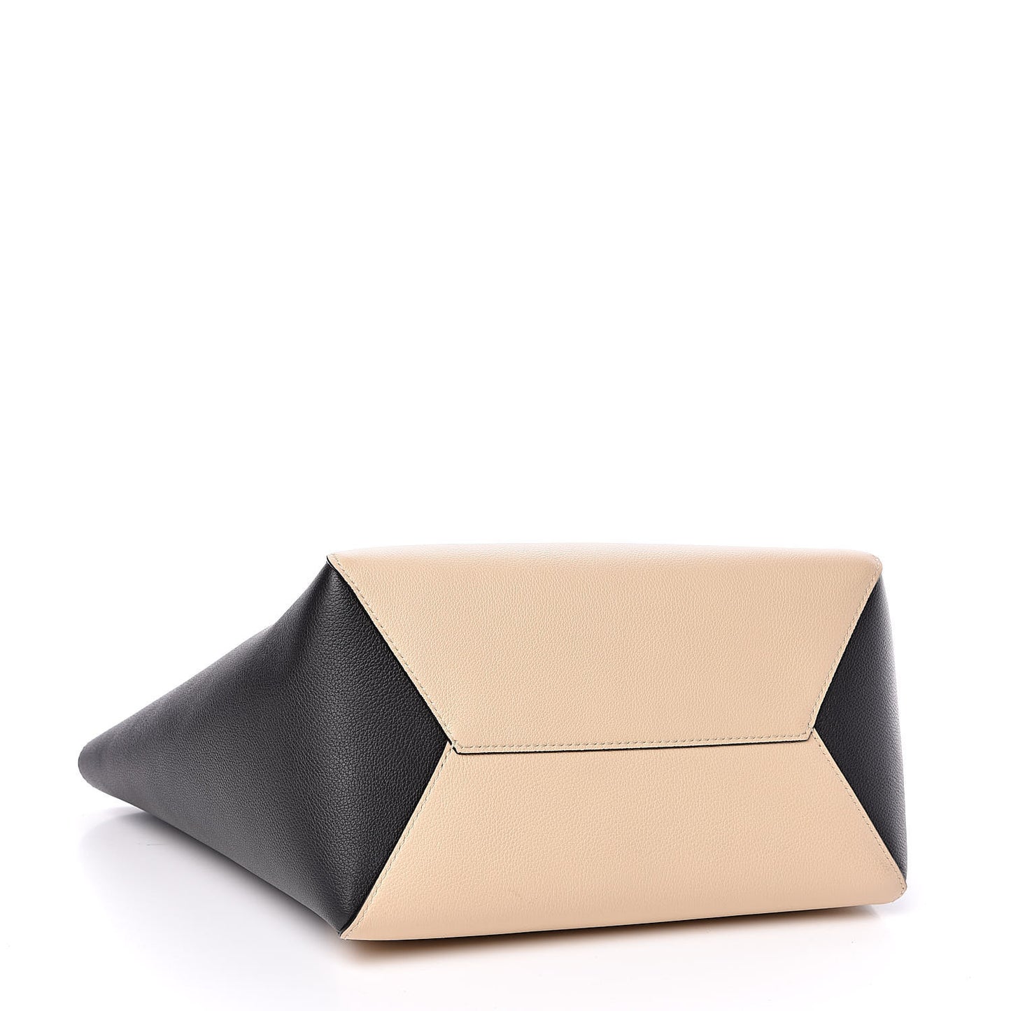 Calfskin Lockme Go Tote Black Vanilla