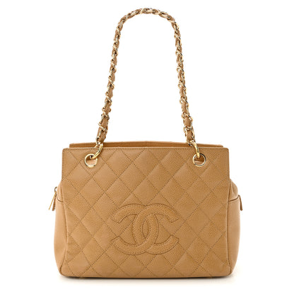 Chanel Caviar Quilted Petit Timeless Tote PTT Dark Beige 1 of 14