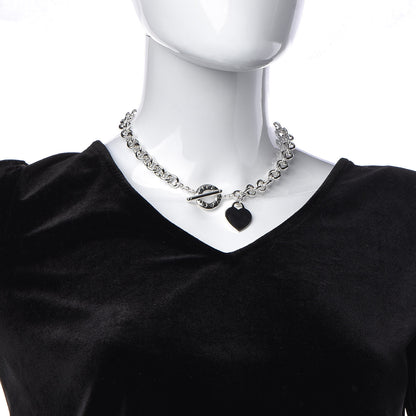 Tiffany Sterling Silver Heart Tag Toggle Necklace 2 of 5