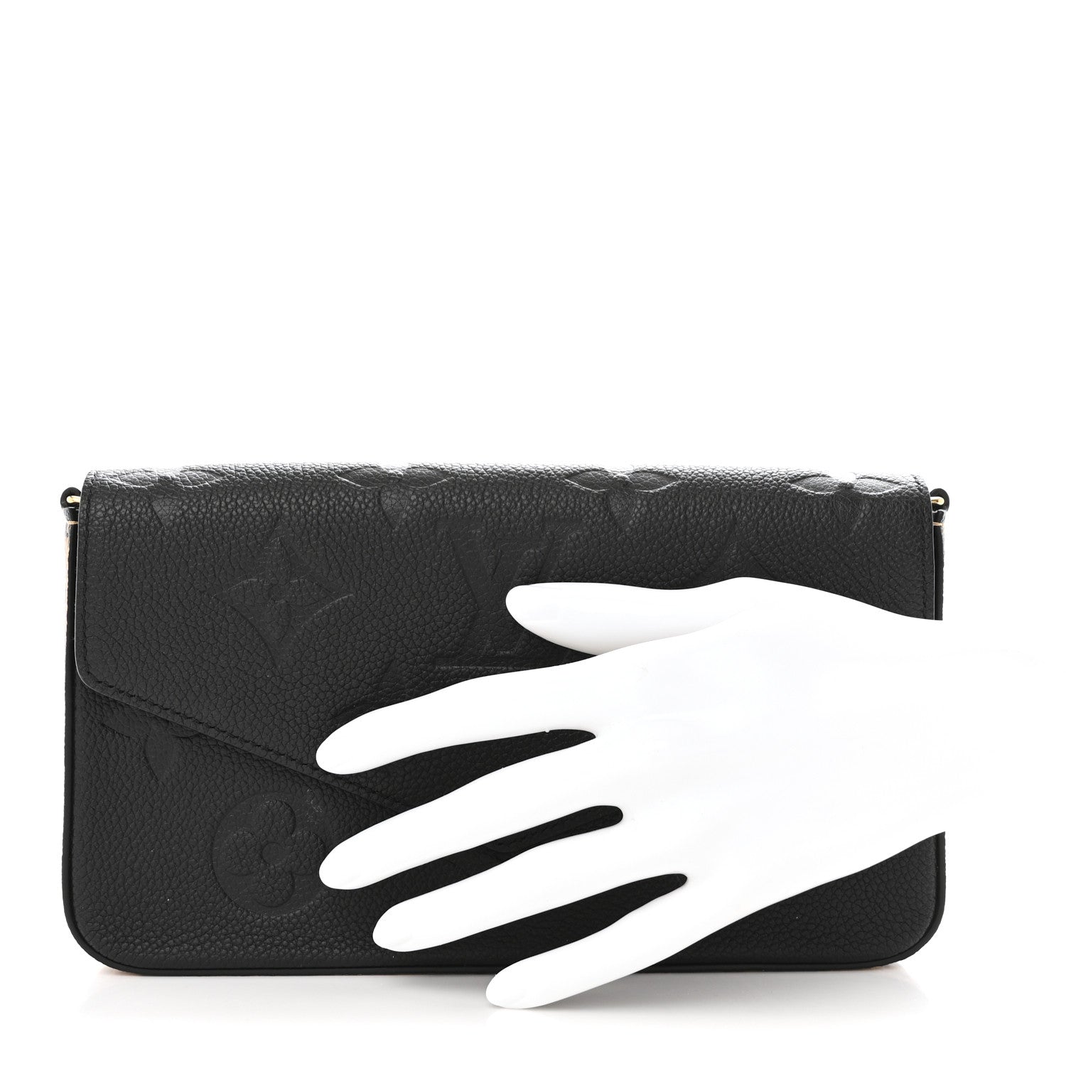 Louis Vuitton Empreinte Monogram Giant Wild At Heart Felicie Pochette Black 2 of 9