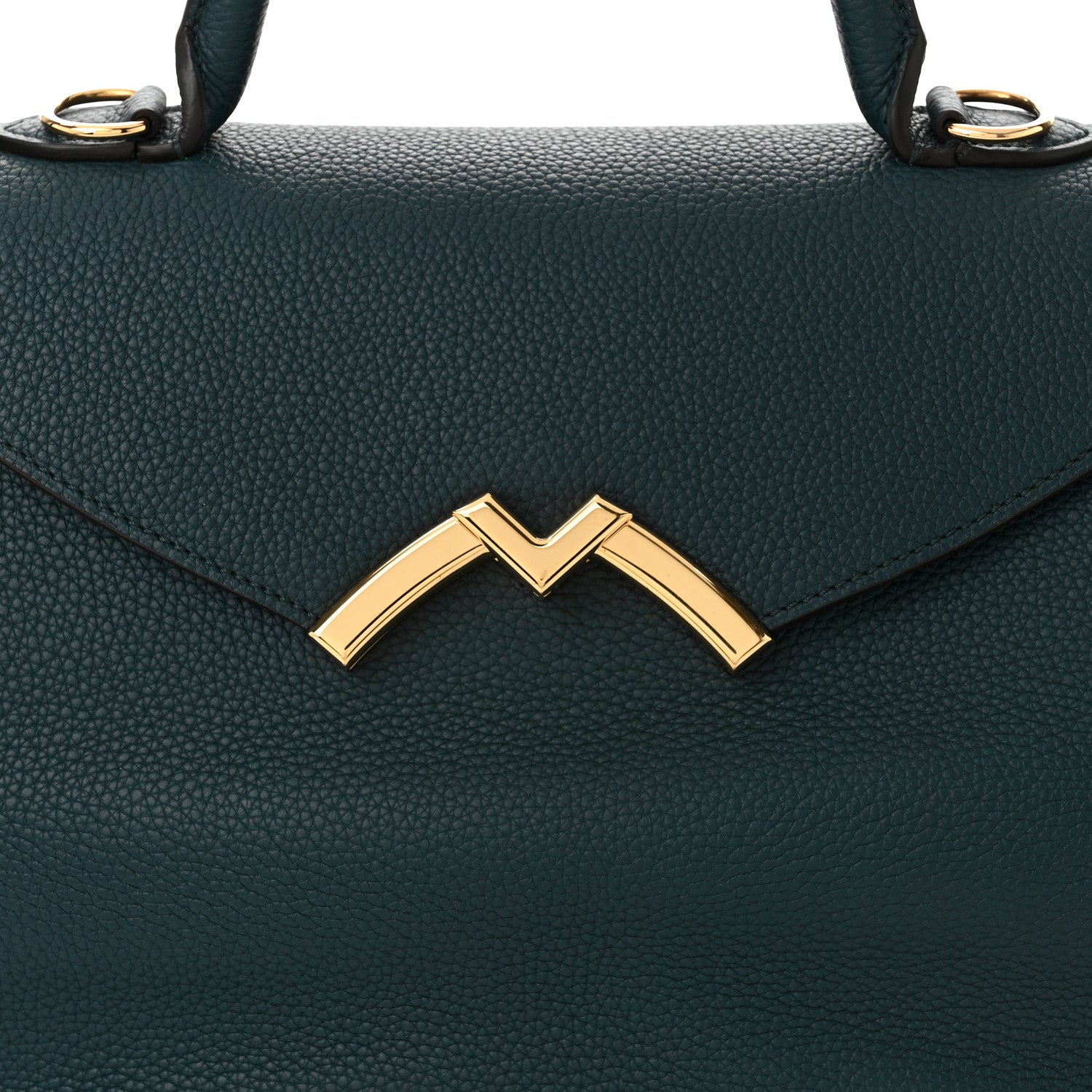 Moynat Taurillon Blush Calfskin Gabby MM  Peacock 7 of 9