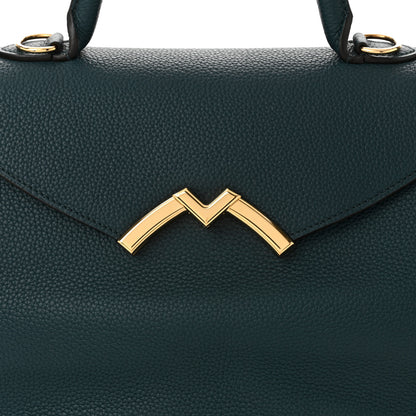 Moynat Taurillon Blush Calfskin Gabby MM  Peacock 7 of 9