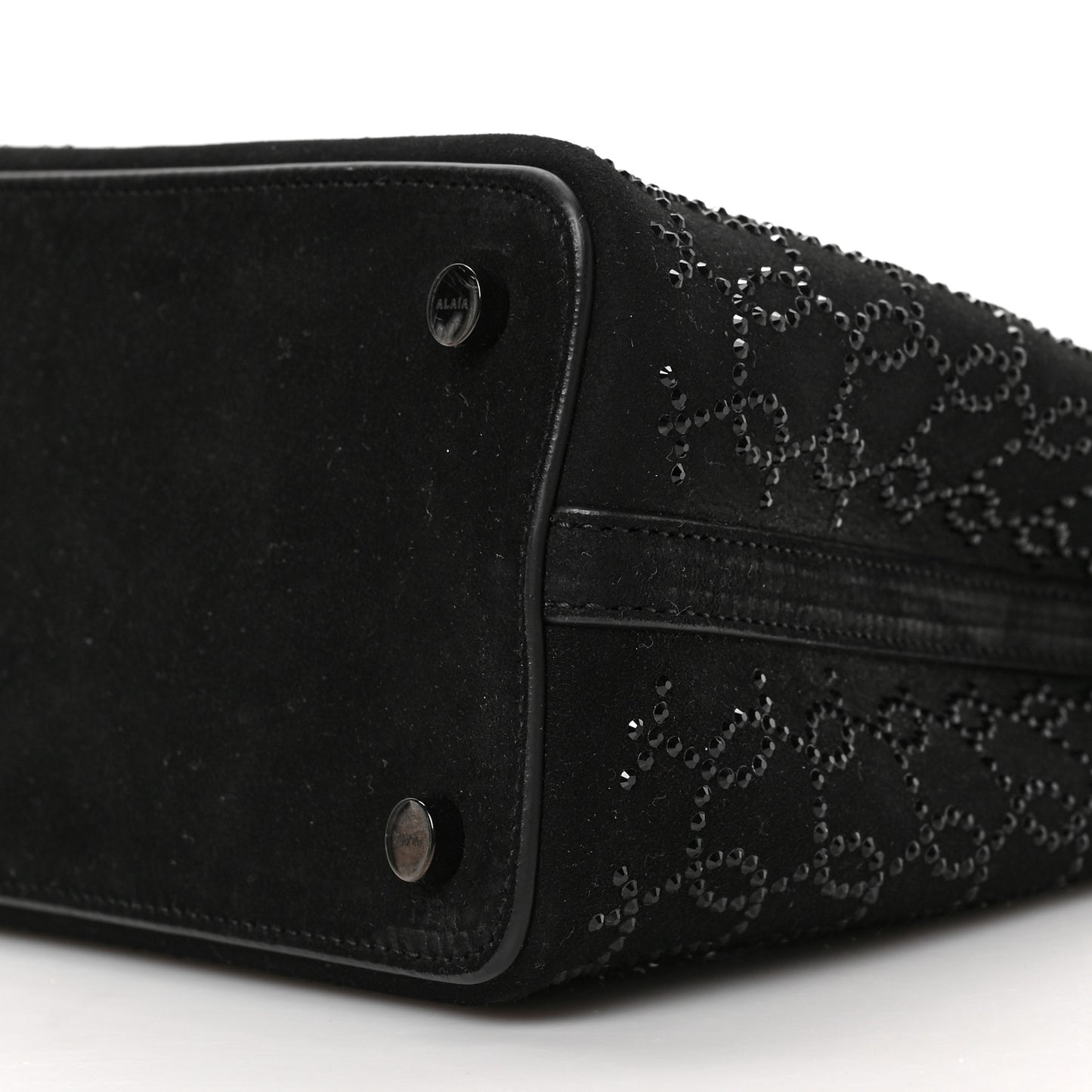 Suede Vienne Wave Mina 20 Bag Black
