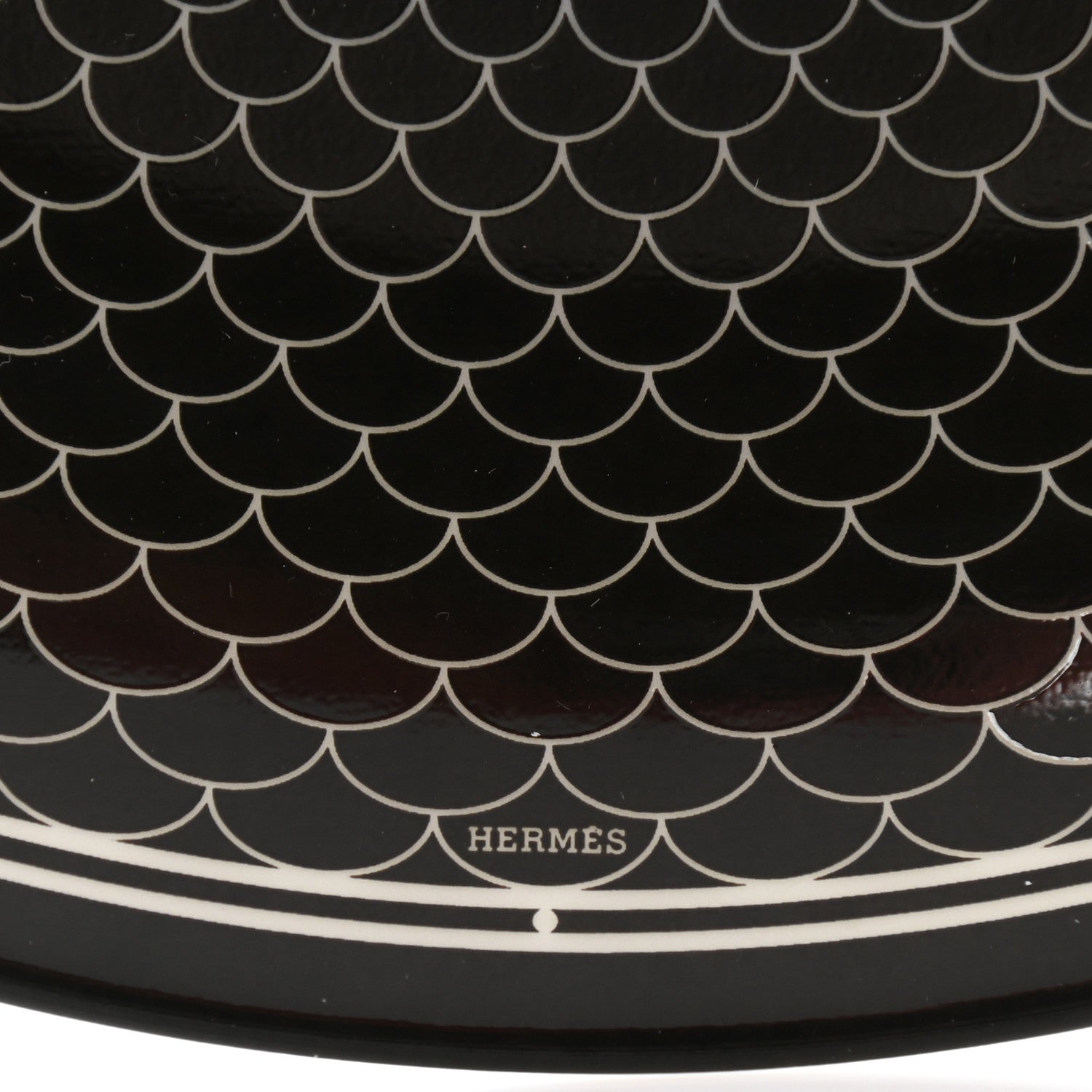 Hermes Porcelain H Deco Dessert Plates Set of 2 Black 7 of 8