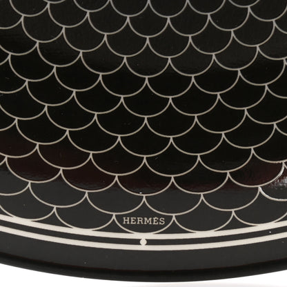 Hermes Porcelain H Deco Dessert Plates Set of 2 Black 7 of 8