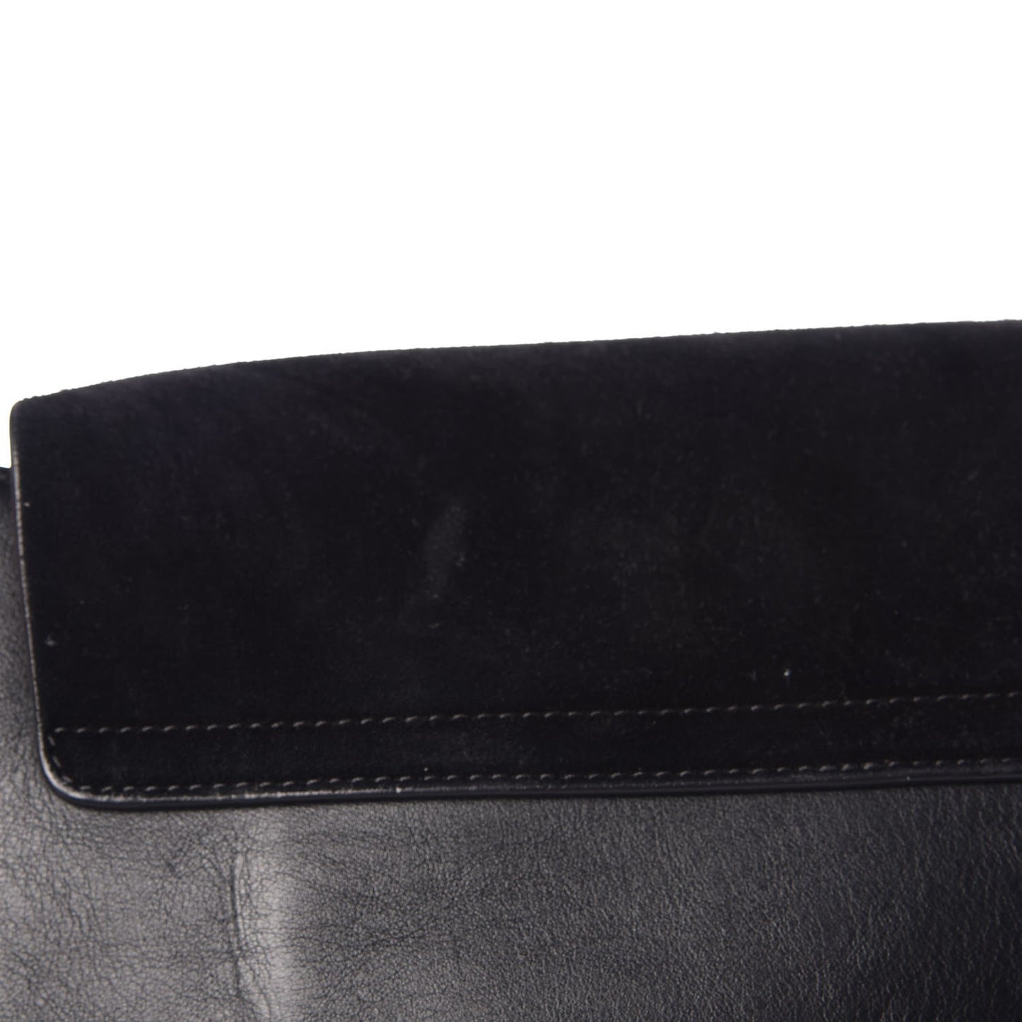 Suede Calfskin Medium Faye Shoulder Bag Black