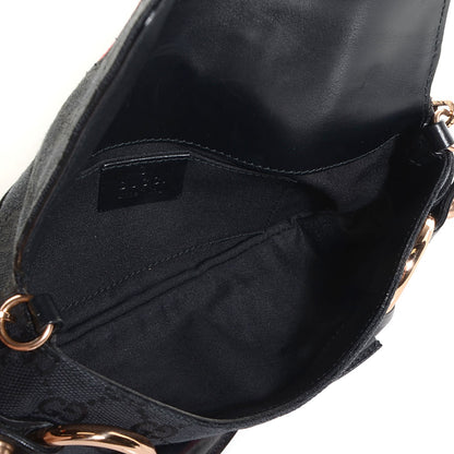 Gucci Monogram Horsebit Web Clutch Black 5 of 7