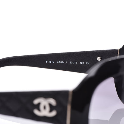 Chanel Lambskin Quilted CC Sunglasses 5116-Q Black 5 of 7