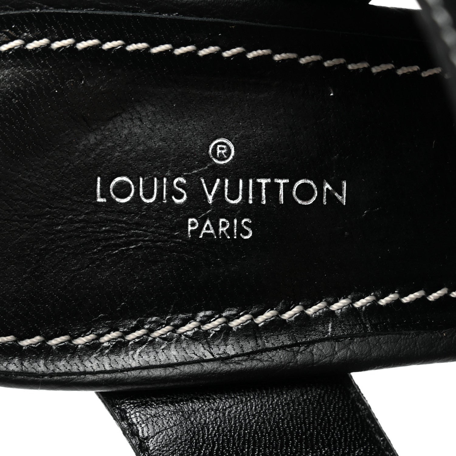 Louis Vuitton Grained Calfskin New Wave Sandals 38 Black 7 of 8