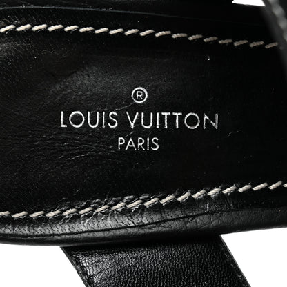 Louis Vuitton Grained Calfskin New Wave Sandals 38 Black 7 of 8