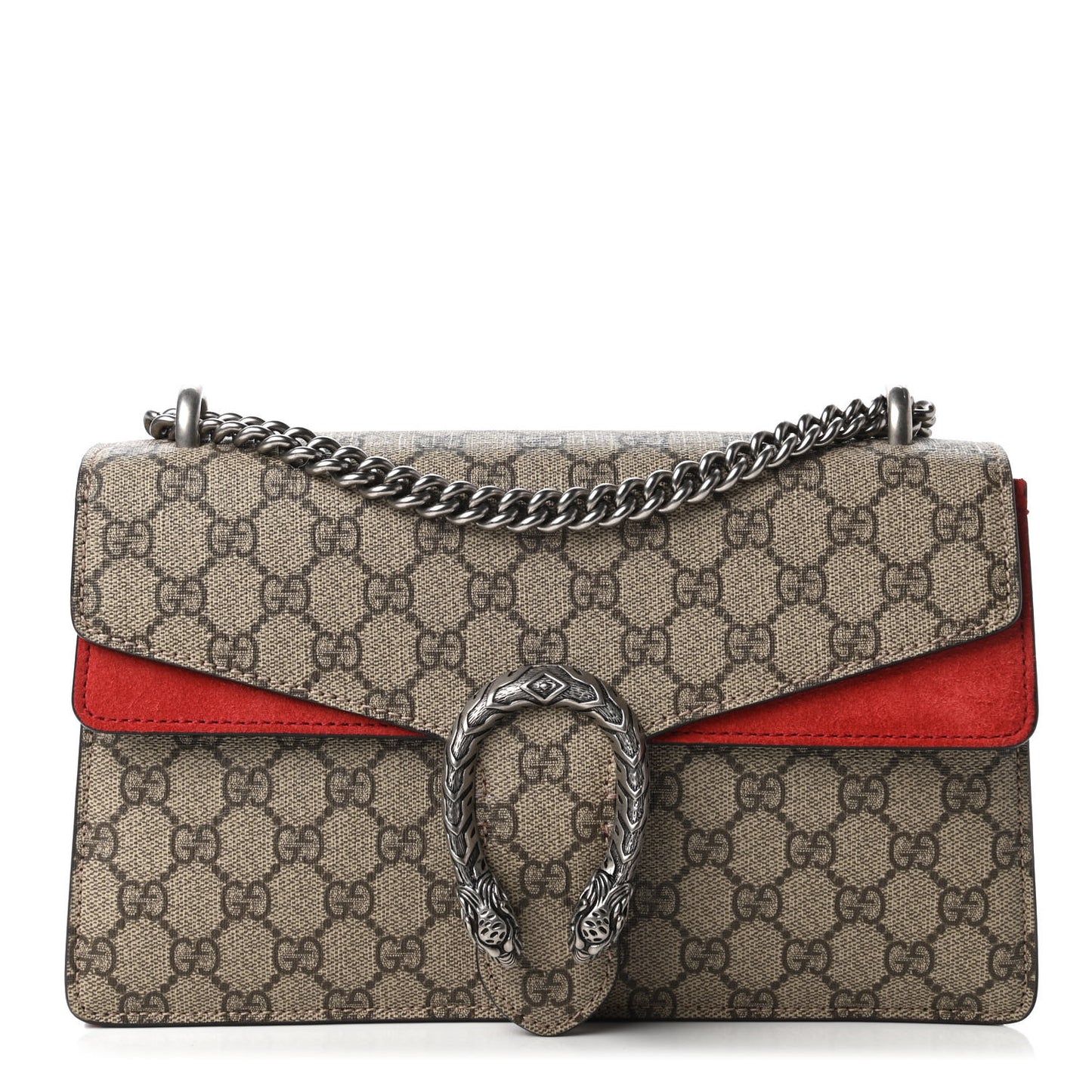 GG Supreme Monogram Small Dionysus Shoulder Bag Red