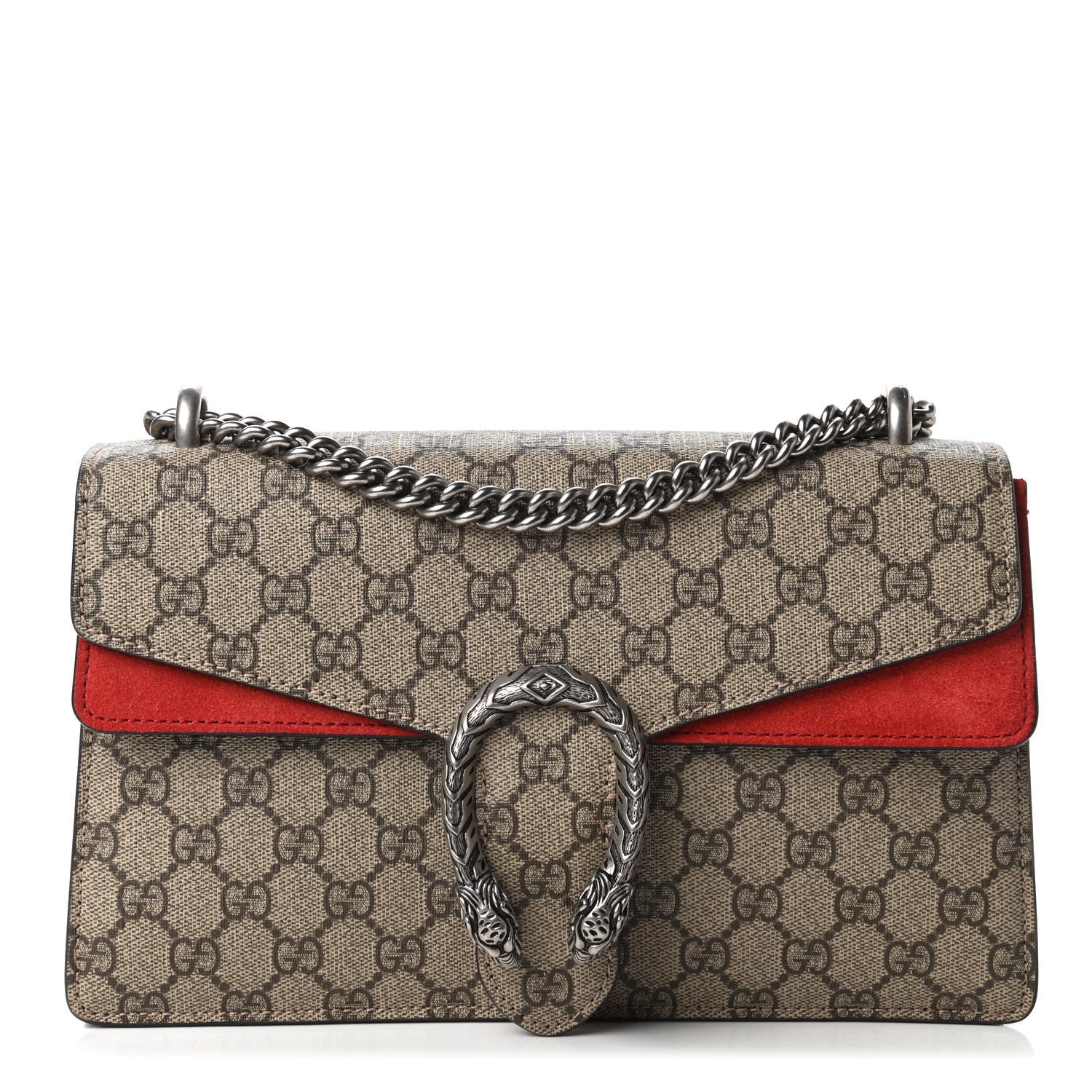 Gucci GG Supreme Monogram Small Dionysus Shoulder Bag Red 1 of 10