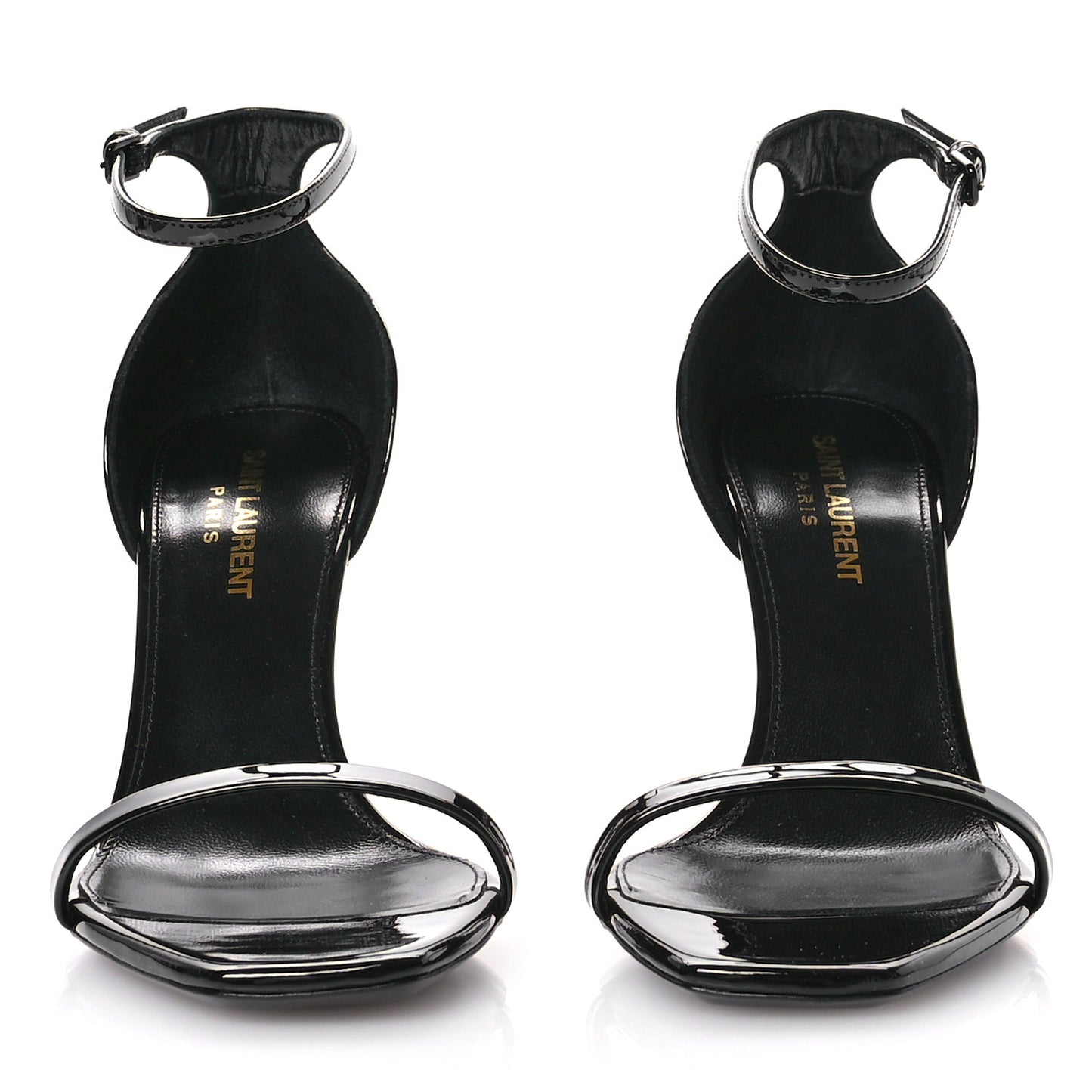 Patent Calfskin Opyum 85 Sandals 37 Black
