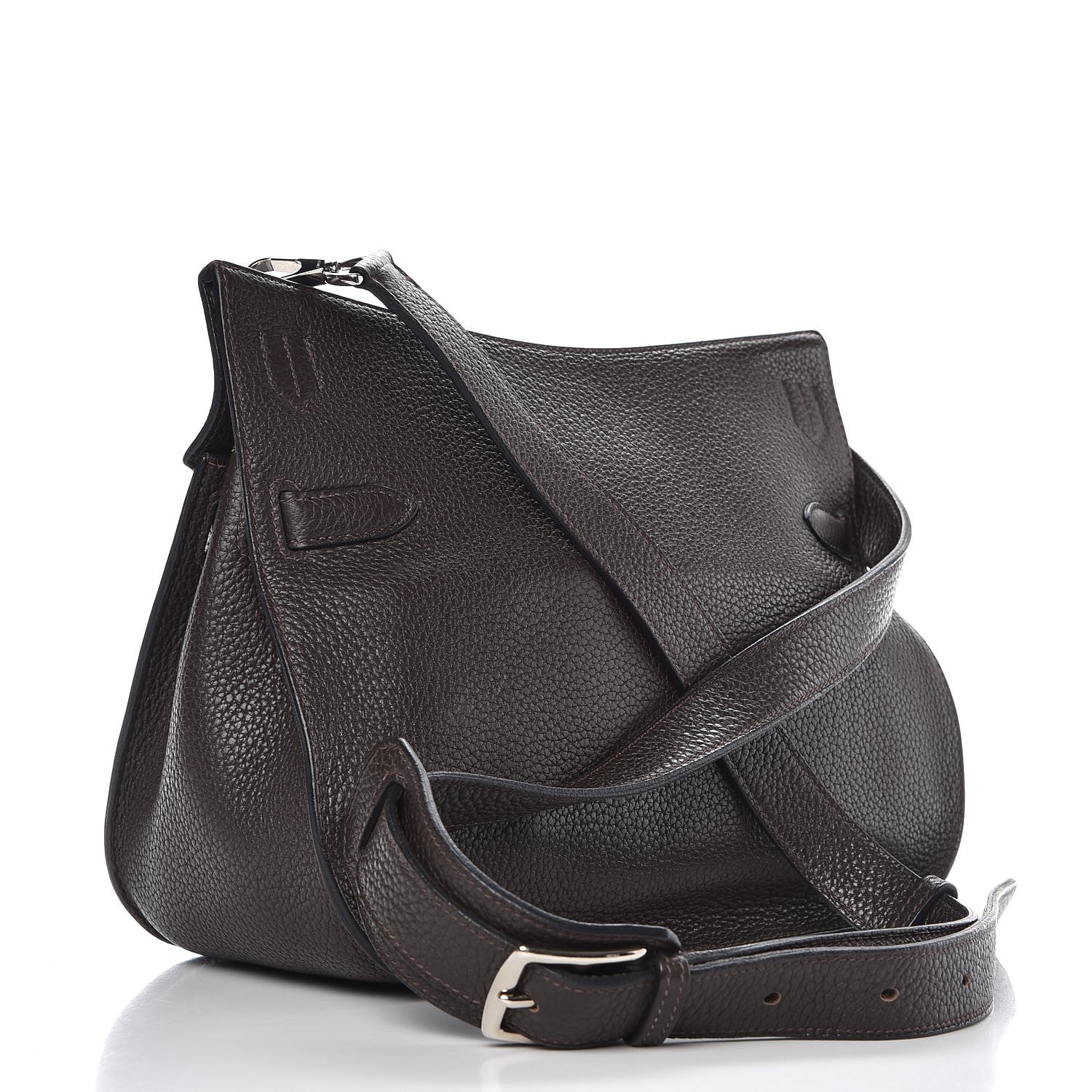 Hermes Taurillon Clemence Jypsiere 28 Chocolate 3 of 14