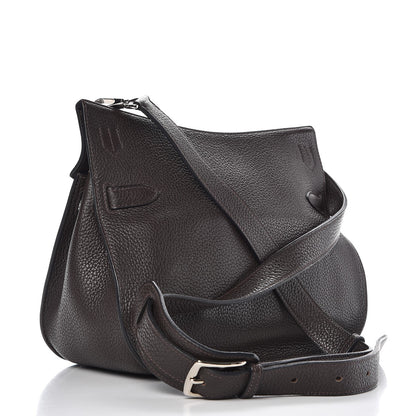 Hermes Taurillon Clemence Jypsiere 28 Chocolate 3 of 14