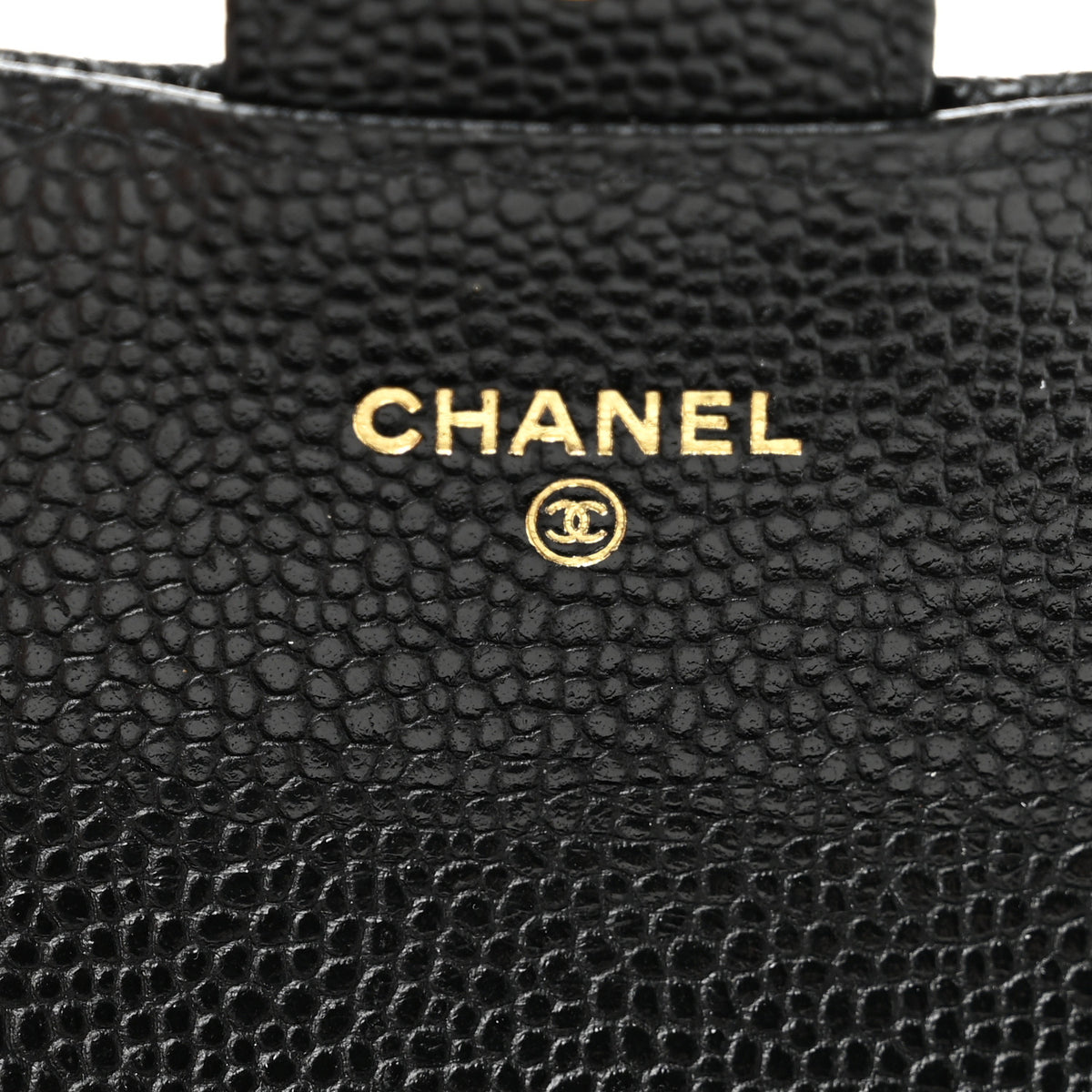 Caviar Quilted Flap Card Holder Wallet Black