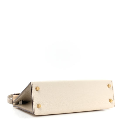 Hermes Chevre Mysore Horseshoe Mini Kelly Sellier 20 Craie Gris Tourterelle 5 of 13