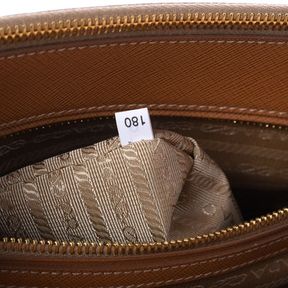 Prada Saffiano Medium Galleria Double Zip Tote Caramel 7 of 8