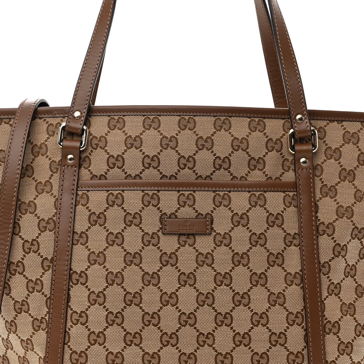 GG Supreme Monogram Medium Joy Tote Brown