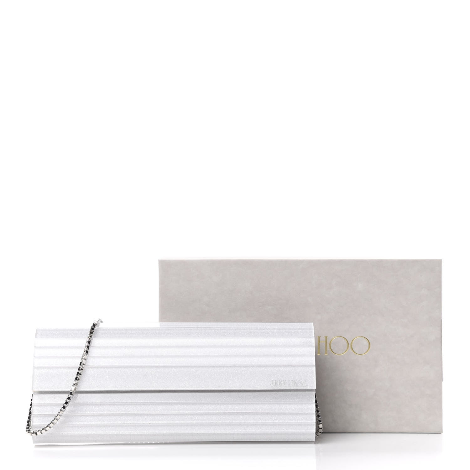Jimmy Choo Acrylic Glitter Sweetie Clutch White 8 of 8