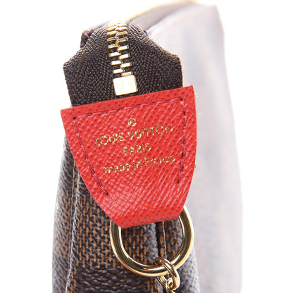 Louis Vuitton Damier Ebene 2019 Christmas Animation Mini Pochette Accessories Red 7 of 8
