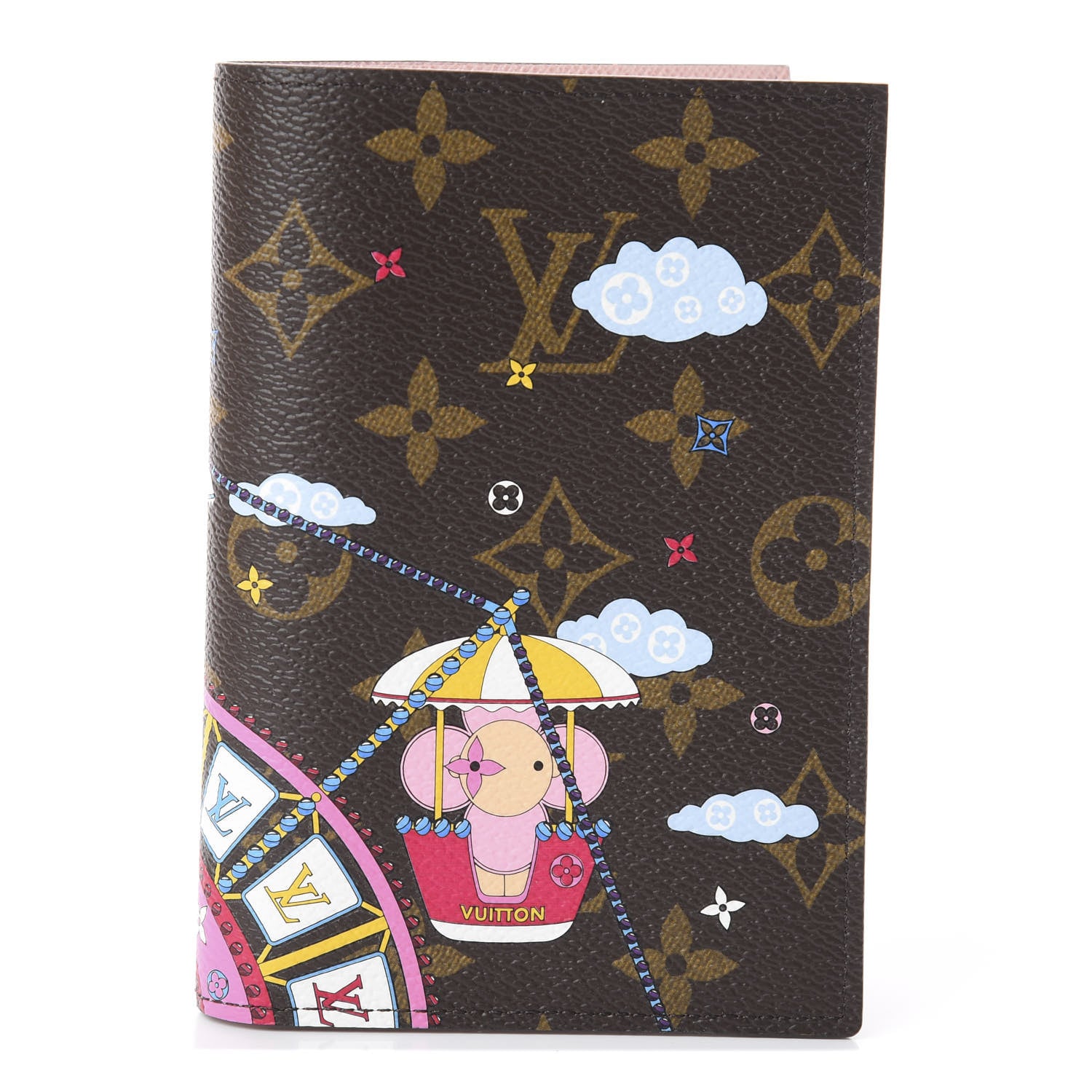 Louis Vuitton Monogram 2020 Christmas Animation Big Wheel Passport Cover Rose Ballerine 1 of 6