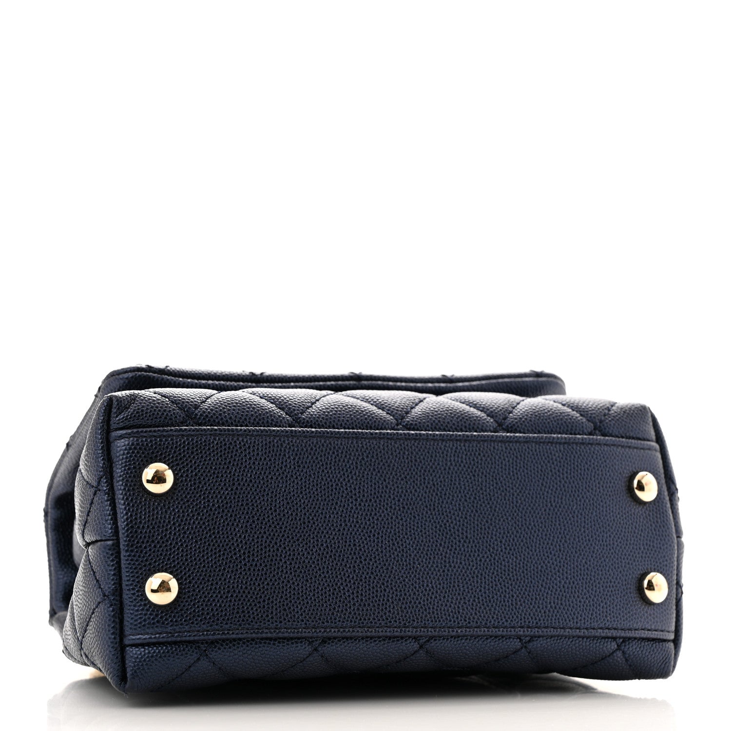 Chanel Iridescent Caviar Quilted Extra Mini Coco Handle Flap Dark Blue 4 of 11