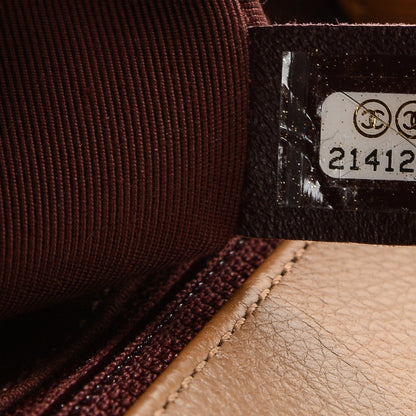 Chanel Calfskin Quilted Double Stitch New Medium Boy Flap Camel 7 of 7