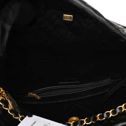 Chanel Shiny Calfskin Quilted Chanel 22 Black 6 of 11