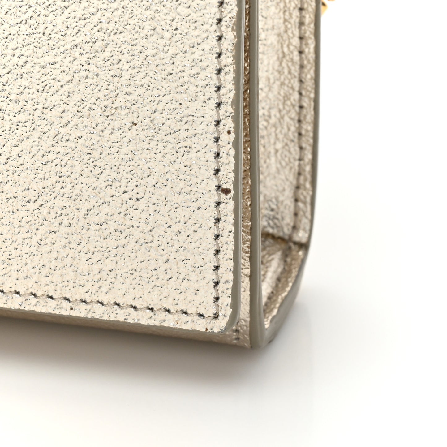 Metallic Calfskin Small Classic Monogram Kate Satchel Platine
