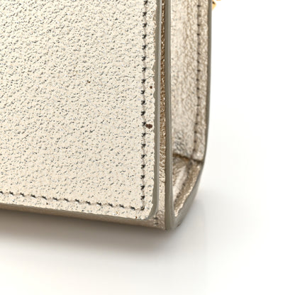 Saint Laurent Metallic Calfskin Small Classic Monogram Kate Satchel Platine 14 of 15
