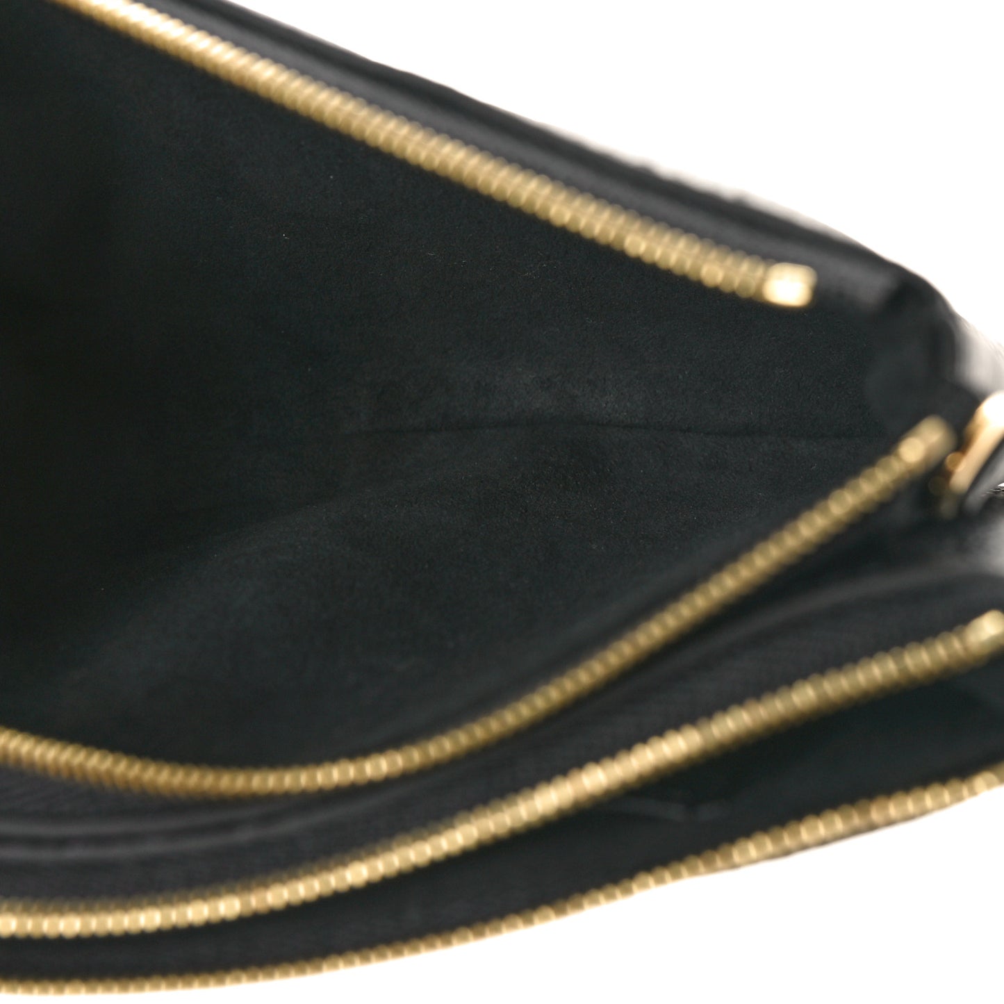 Empreinte Monogram Giant Double Zip Pochette Black Cream