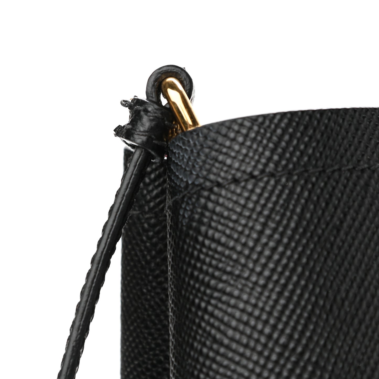 Saffiano Cuir Medium Double Bag Black Fuoco