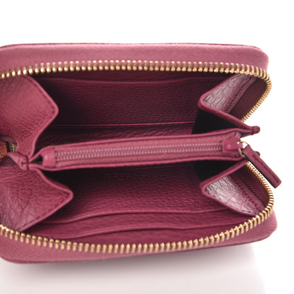 Gucci Pebbled Calfskin Soho Compact Disco Zip Around Wallet Peonia Flower 5 of 8