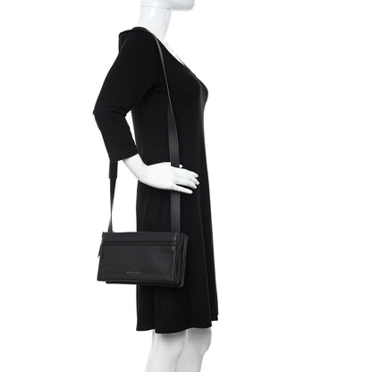 Bottega Veneta Nappa Fluid Triple Zip Messenger Bag Black 2 of 11