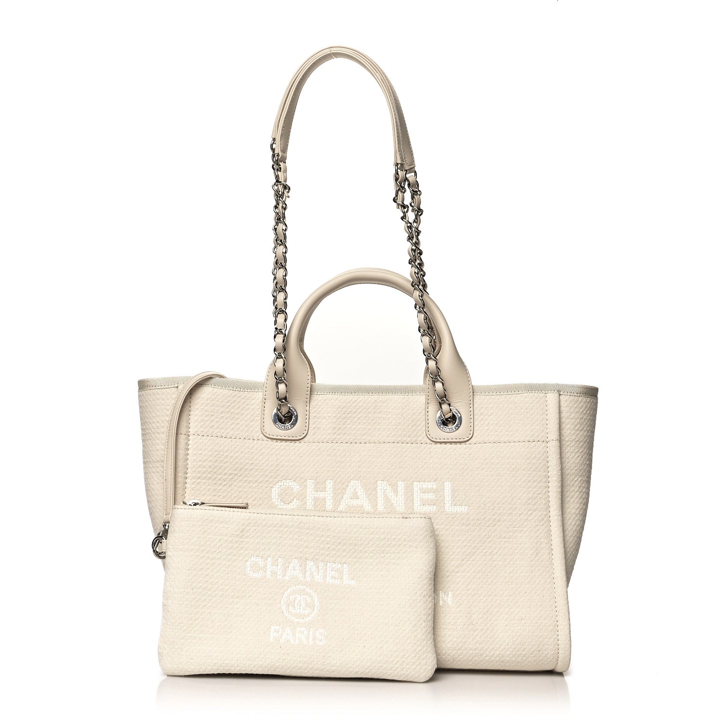 Mixed Fibers Small Deauville Tote White